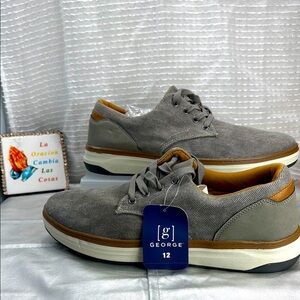 (W9) George Men's Gray Casual Shoes,size 12